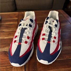Nike Men's Air Max  Red, White, and Blue Sneakers New